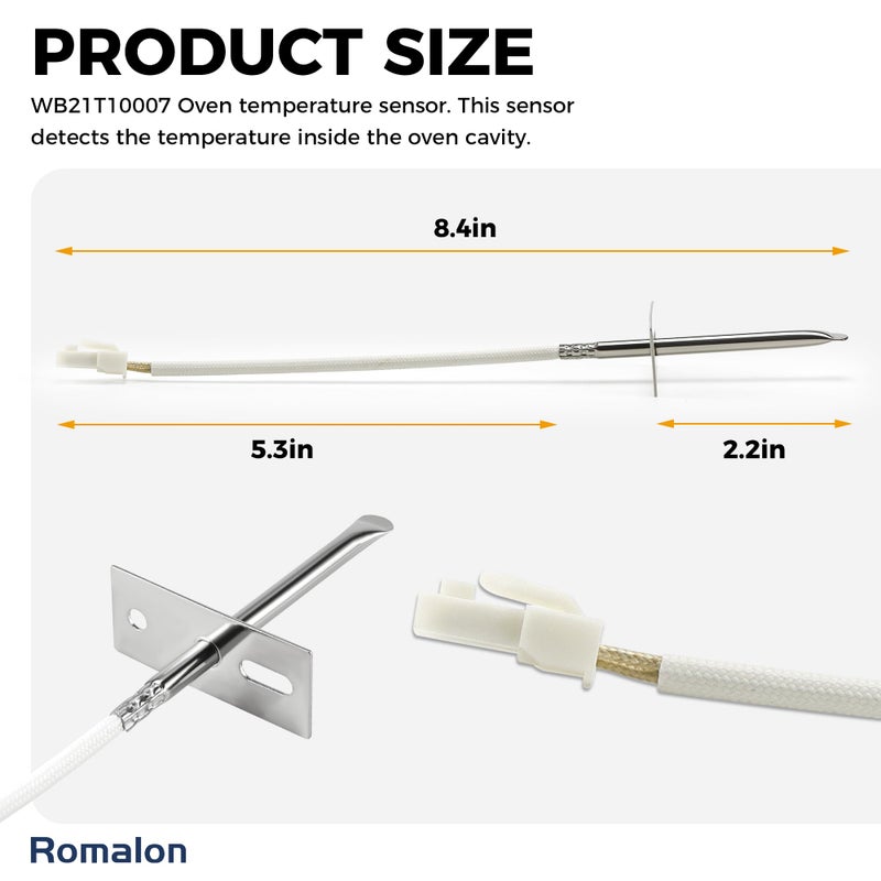 Romalon WB21T10007 Electric Sensor WB21X22134 Range Oven Temperature Sensor Replacement Assembly Fit for GE Hotpoint Kenmore Stove Oven Range by Romalon - Image 4